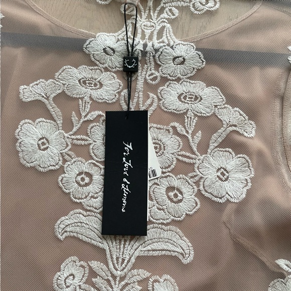 NWT For Love & Lemons White Lace Mini Dress - Picture 13 of 14